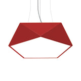Modern Pentagon Pendant Light With Led - 16.5/20.5/24.5 Wide White/Black/Yellow Ceiling Lamp Acrylic