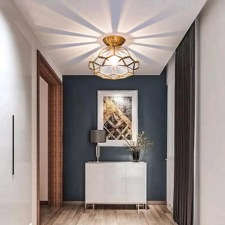 Modern Minimalist New Corridor Full Copper Ceiling