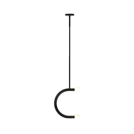 C-Shaped Metal Black Led Pendant Light For Dining Room - Simple Style
Or
Simple Style