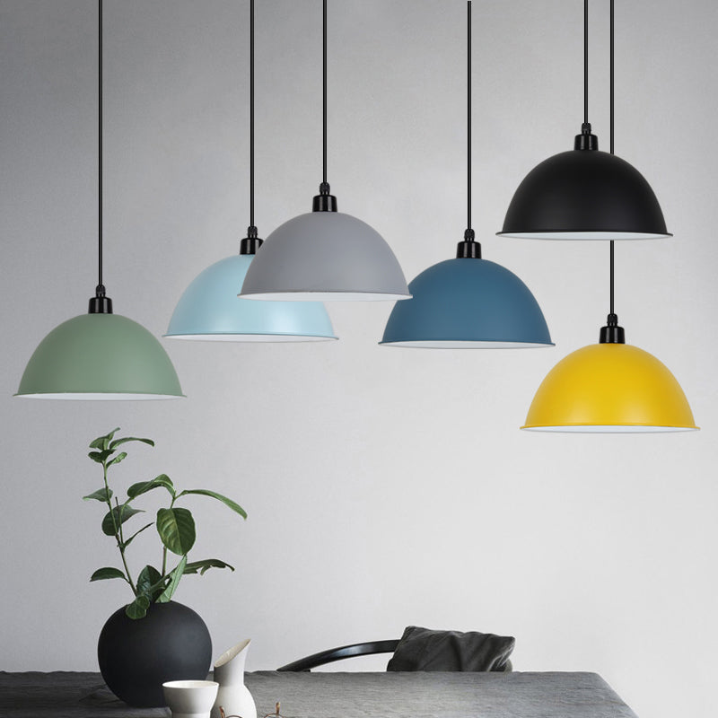 Nordic Gallery Café Aluminum Pendant Lamp: Stylish Bowl Hanging Light