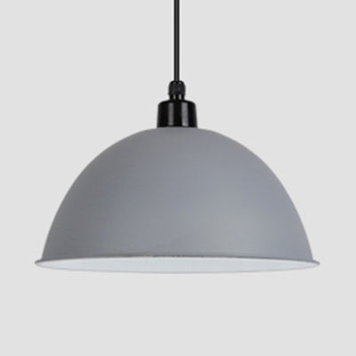 Nordic Stylish Bowl Pendant Lamp - Single Light Aluminum Hanging For Gallery Cafe Grey / 14