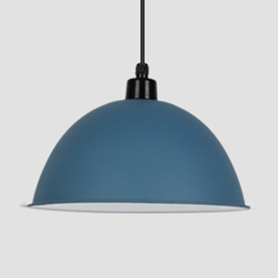 Nordic Gallery Café Aluminum Pendant Lamp: Stylish Bowl Hanging Light Dark Blue / 14’