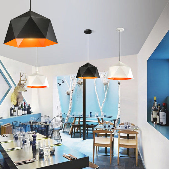 Modern Hanging Metal Bowl Light – Single Suspension For Library Bedroom