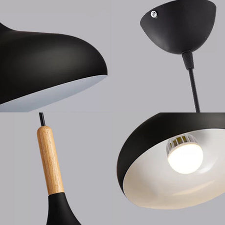 Contemporary Aluminum Onion Pendant Light - Balcony Hallway Suspension 9.5/12/14 Width 1 Bulb