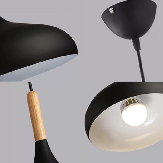 Contemporary Aluminum Onion Pendant Light - Balcony Hallway Suspension 9.5/12/14 Width 1 Bulb