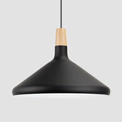 Nordic Aluminum Coolie Shade Suspension Pendant Light - 1 Head 7/10.5/15 Inch Wide Ideal For Office