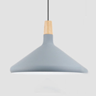 Nordic Coolie Shade Pendant Light For Office Coffee Shop - Aluminum 7/10.5/15 Inch Wide 1 Head