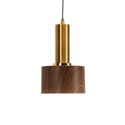 Small Pendant Light: Modern & Stylish Wood Hanging Light For Bedroom/Porch Brown / 5