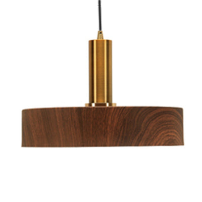 Small Pendant Light: Modern & Stylish Wood Hanging Light For Bedroom/Porch Brown / 12