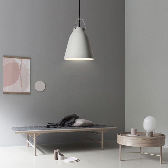 Stylish Monochrome Pendant Light: Sleek And Simple Design Aluminum Hanging Light For Kitchen - 8/16