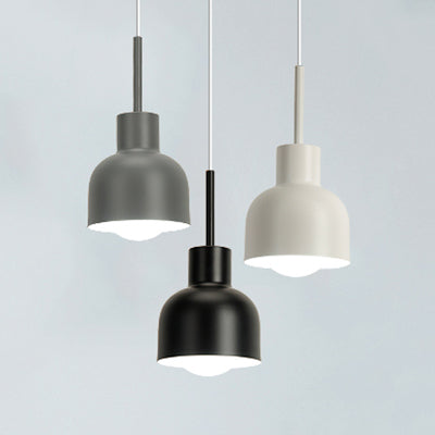 Contemporary Single Head Pendant Light - Sleek Aluminium Hanging For Restaurant Foyer