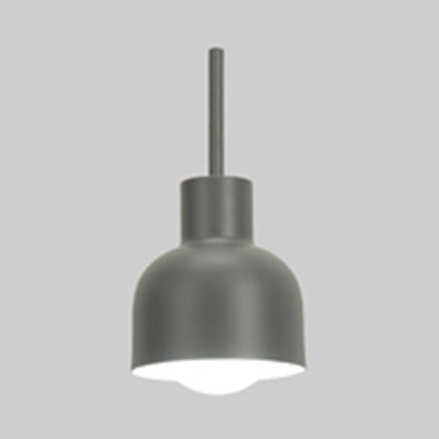 Contemporary Single Head Pendant Light - Sleek Aluminium Hanging For Restaurant Foyer Grey