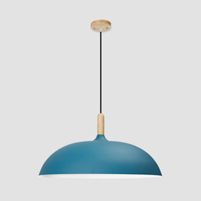 14/18 Nordic Aluminum Candy Colored Saucer Pendant Light - Ideal For Office Dark Blue / 14