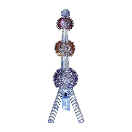 Colorful Led Tripod Floor Lamp - Decorative Aluminum Stand Blue/Purple/Yellow