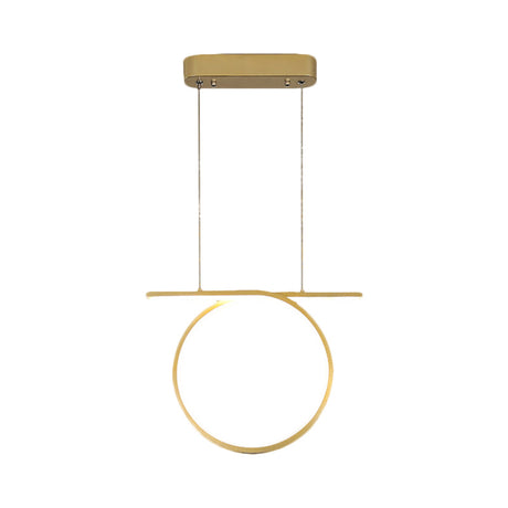 Gold Nordic Led Ring Light For Dining Hall Suspension