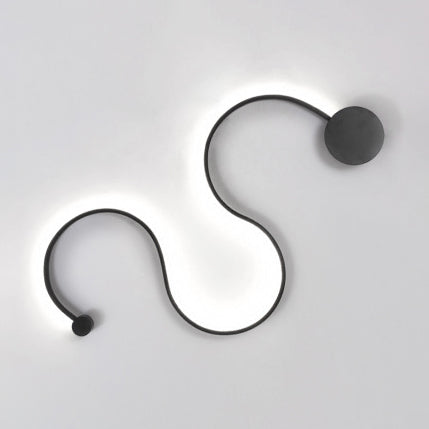 Contemporary Twist Led Wall Sconce - Black/White Warm/White Lighting Black / White A