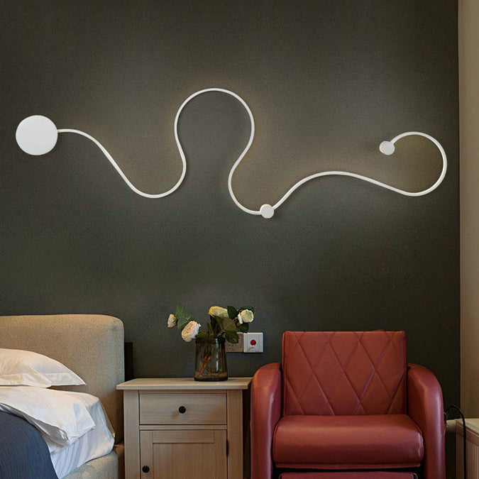 Contemporary Twist Led Wall Sconce - Black/White Warm/White Lighting