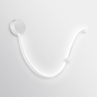 Contemporary Twist Led Wall Sconce - Black/White Warm/White Lighting White / F