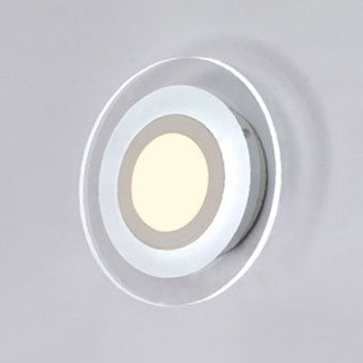 Modern Led Wall Sconce - Triangle/Round/Square Design Warm/White Light Acrylic Simplicity