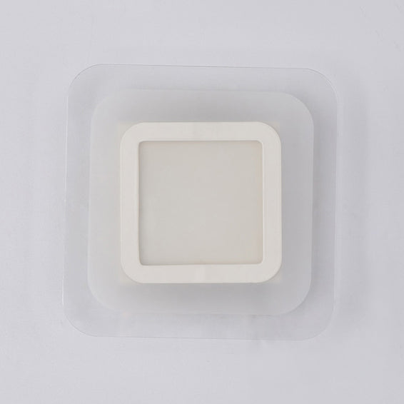 Modern Led Wall Sconce - Triangle/Round/Square Design Warm/White Light Acrylic Simplicity