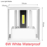 12W Dimmable Cob Modern Brief Cube Adjustable Surface Mounted Led Wall Lamp Outdoor Waterproof