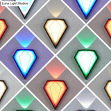 12W Outdoor Waterproof Ip65 Diamond Led Wall Light Porch Garden Lamps & Indoor Bedroom Living Room