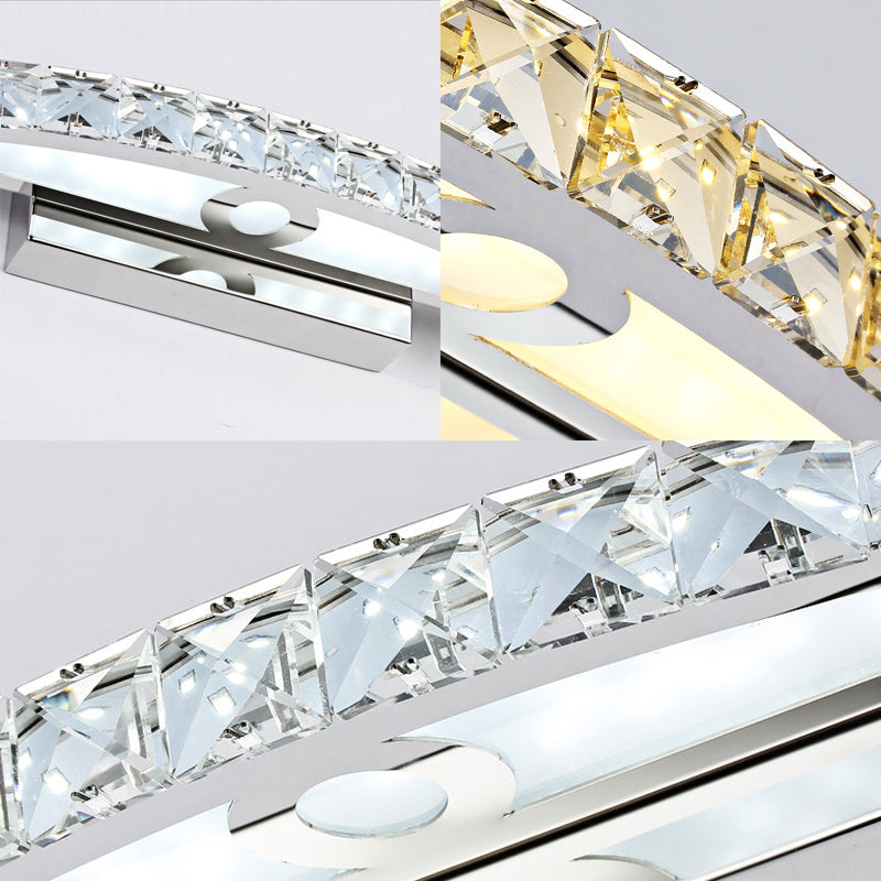 Modern Crystal Bow Wall Sconce In Clear/Champagne 17-27.5 Wide