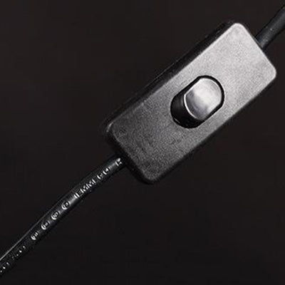 Contemporary Dome Shade Floor Lamp With Metallic Stand - Black/White 1 Light Living Room Task