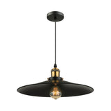 Industrial Style Metal Conic Ceiling Pendant - 1-Light Brass/Weathered Brass Dining Table Fixture
