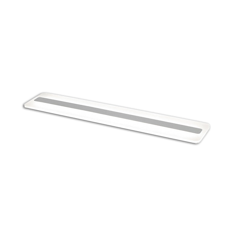 Wide Linear Led Modern Ceiling Light Fixture - 16’/23’/31.5’ Flushmount Reception Acrylic Warm/White