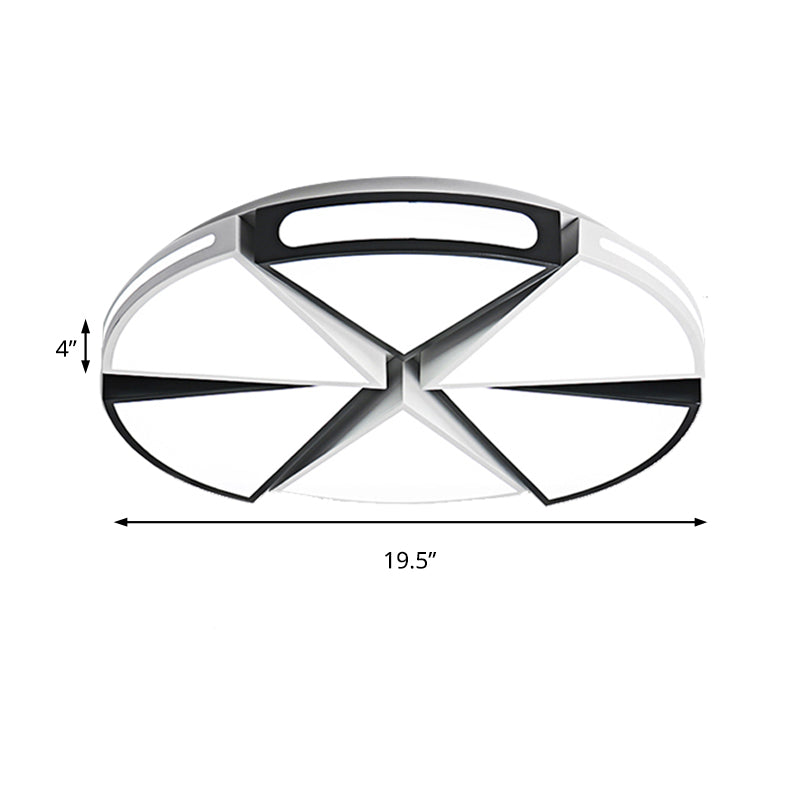 Minimalist Acrylic Triangle Flush Light With Warm/White Led