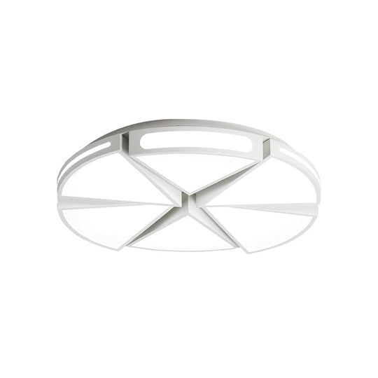 Minimalist Acrylic Triangle Flush Light With Warm/White Led White / 16