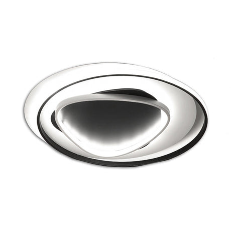 18/23.5 Wide Acrylic Circle Flushmount Led Ceiling Light - Modern Black Design In Warm/White