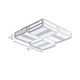 Modern Led Ceiling Lamp With Stripe Pattern In Warm/White Acrylic - Perfect For Bedroom Black/White