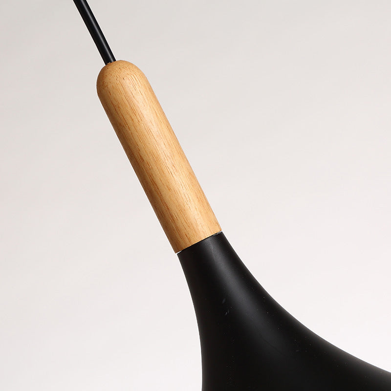 Metallic Dome Pendant Lamp - Simple Style 1 Head Black/White Ideal For Dining Rooms Available In