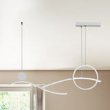Simplicity Metallic Led Hanging Chandelier - Circle And Branch Down Lighting In Warm/White Light