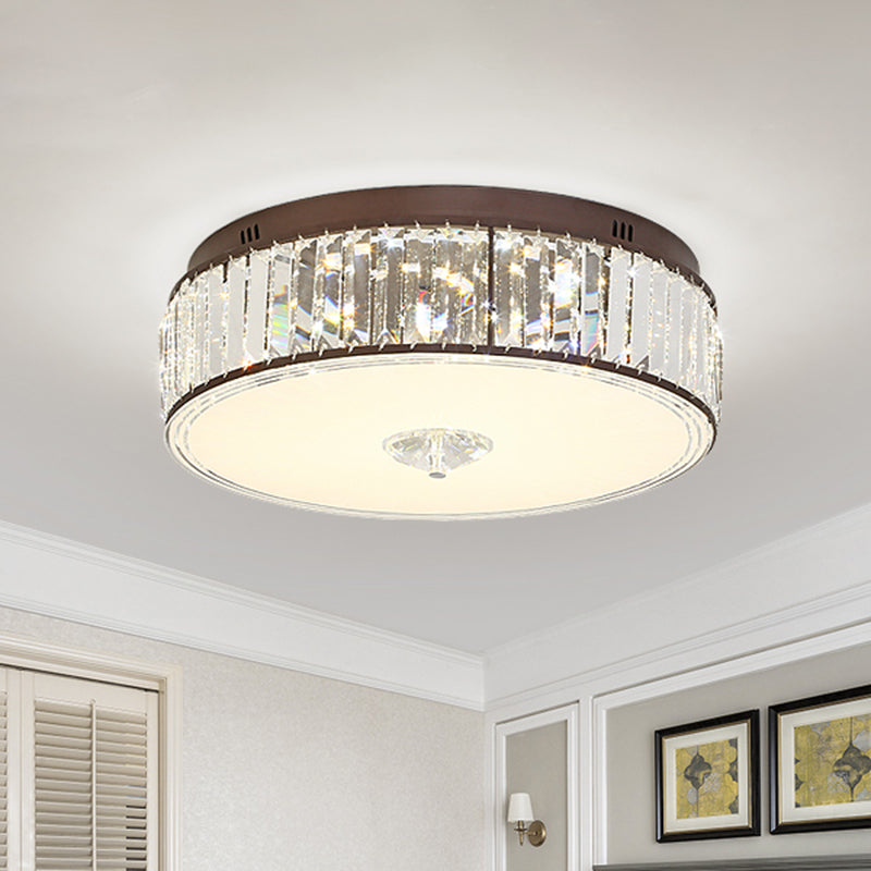 Contemporary Clear Crystal Led Flush Mount Ceiling Lamp - 19.5’/23.5’ Wide / 19.5’