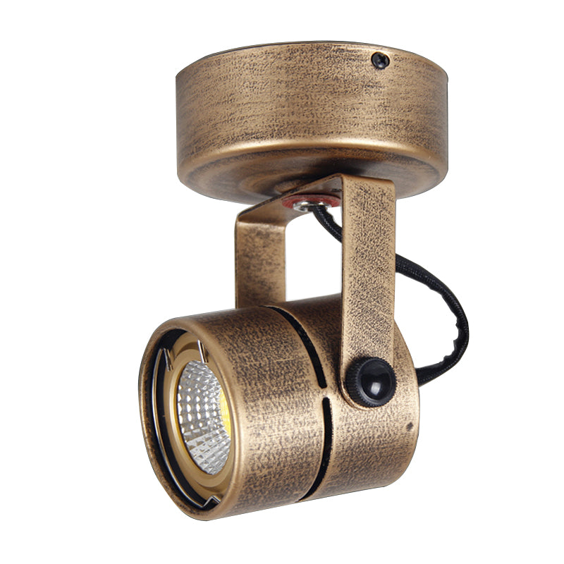 Antique Style Brass Ceiling Light Fixture - Metal Led Bedroom Semi-Flush Mount Adjustable 3’/5’