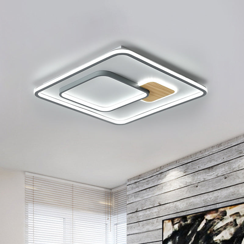 Modern Led Ceiling Light With Metal Shade In Warm/White - 16.5’/20.5’/35.5’ Sizes Available