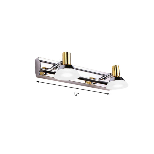 Modern Stainless Steel Wall Light With Acrylic Cone Shade - 2/3 Lights Warm/White Lighting