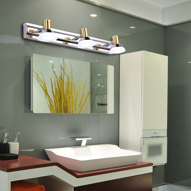 Modern Stainless Steel Wall Light With Acrylic Cone Shade - 2/3 Lights Warm/White Lighting