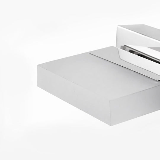 Chrome Wall Sconce With Brick Acrylic Shade For Bathroom Vanity - Choose From 2/3/5 Warm White