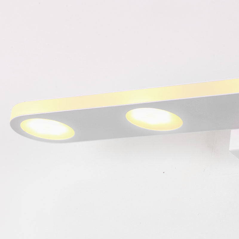 Oblong Bathroom Led Vanity Light Acrylic 4/6 Lights Simplicity Wall Mounted Mirror Lighting In