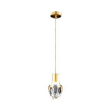 Modern Gold Led Mini Crystal Pendant With Dragonfly Ornaments