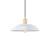 Modern Bowl Ceiling Pendant Light In Black/White 12.5’/16’ Diameter
