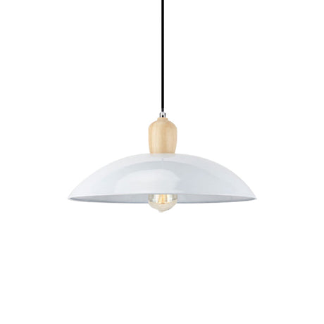 Modern Bowl Ceiling Pendant Light In Black/White 12.5’/16’ Diameter