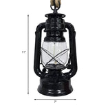 Industrial Pendant Ceiling Light: Black/Bronze/Antique Brass Finish Clear Glass 1 Light Perfect For