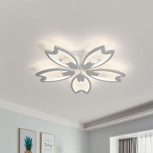 Contemporary Led Ceiling Light With Acrylic Buds - Warm/White/Natural Options 3/5/9 - Head Flush