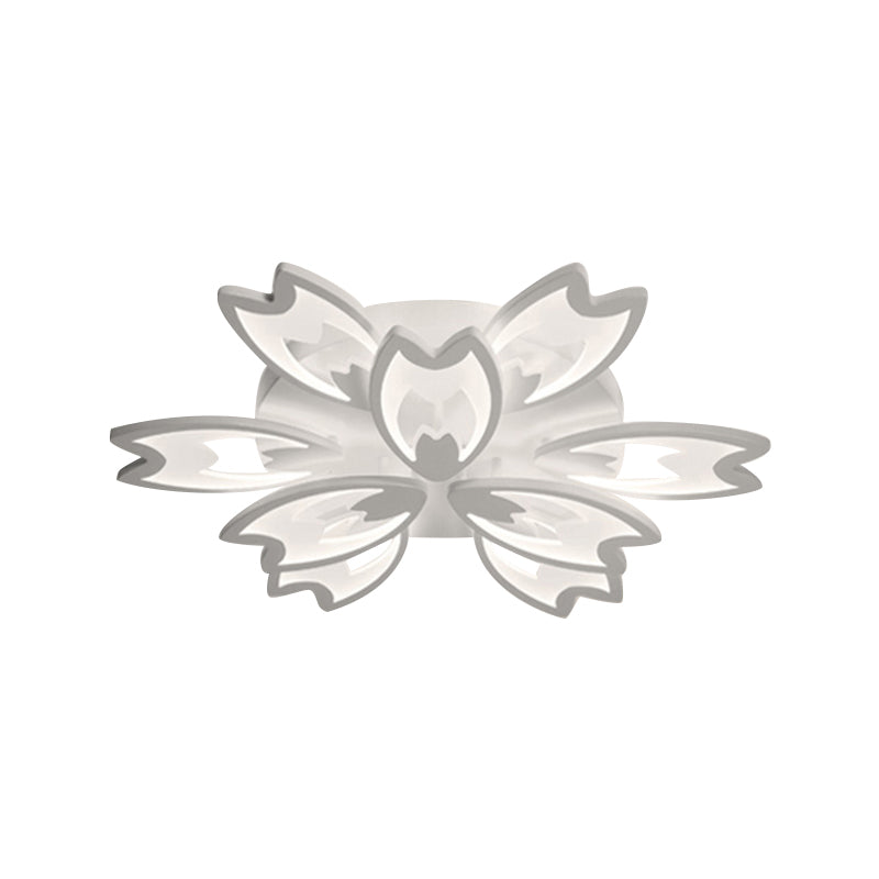 Contemporary Led Ceiling Light With Acrylic Buds - Warm/White/Natural Options 3/5/9 - Head Flush
