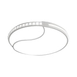 Crystal Circular Flush Mount Led Ceiling Light Fixture - 16.5/20.5/24.5 Wide Contemporary Warm/White